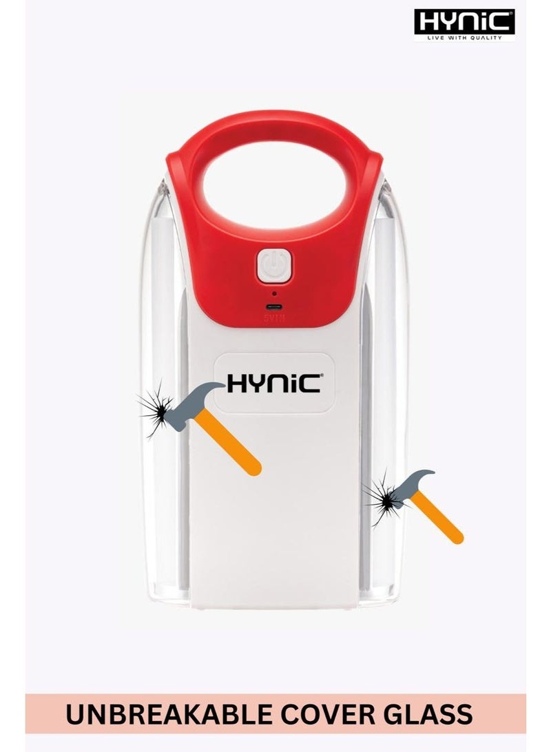 Hynic Rechargeable LED Lantern – 2400mAh Lithium Battery Emergency Light with Type-C Fast Charging, 40 Bright LEDs, Unbreakable Cover Glass, and USB Power Bank Out – Portable Lamp for Home Power Cut, Camping, & Reading - Image 4