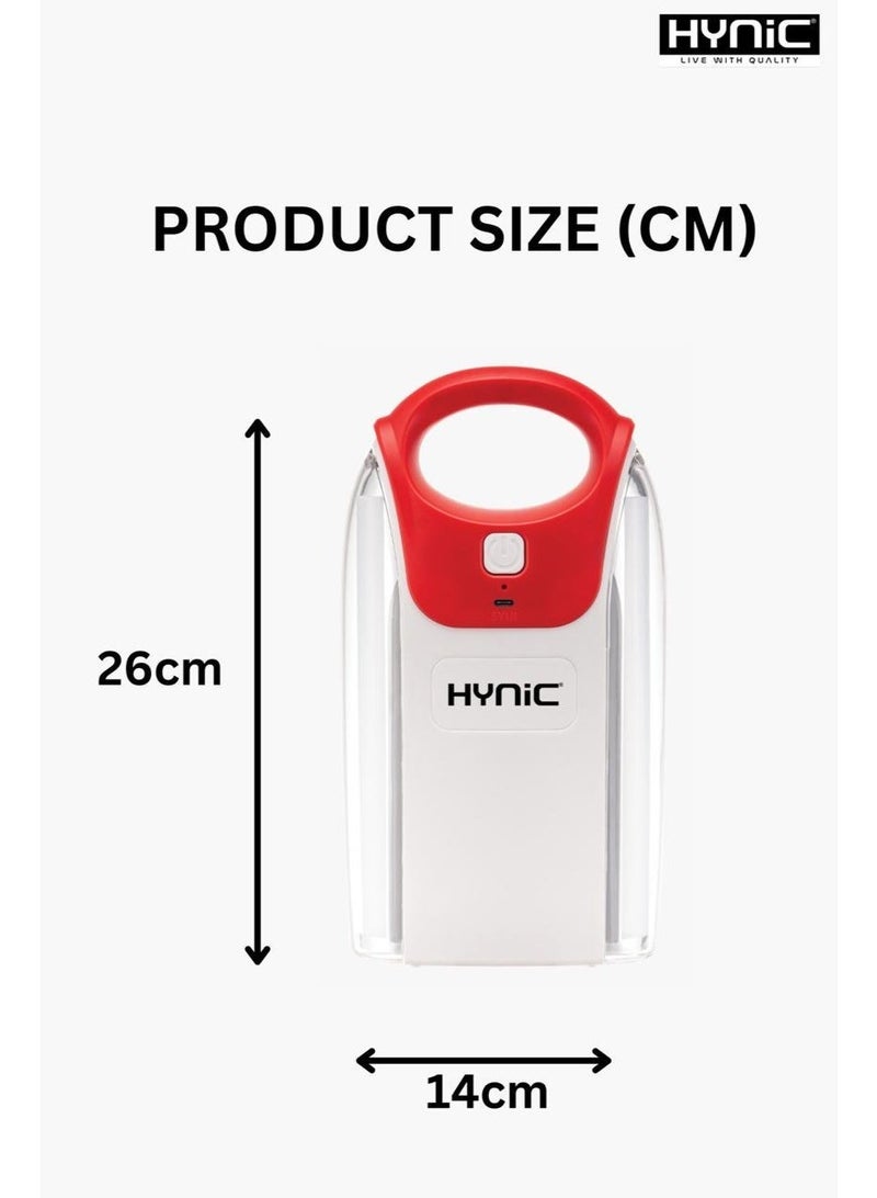 Hynic Rechargeable LED Lantern – 2400mAh Lithium Battery Emergency Light with Type-C Fast Charging, 40 Bright LEDs, Unbreakable Cover Glass, and USB Power Bank Out – Portable Lamp for Home Power Cut, Camping, & Reading - Image 5