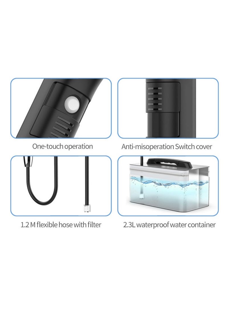 DIGI CORE Premium Electric Travel Shattaf, Portable Handheld Bidet Sprayer for Toilet, Rechargeable Smart Water Jet with USB-C Charging, 2 Pressure Modes, Large 2.3L Capacity, Personal Hygiene Travel Bidet - Image 5