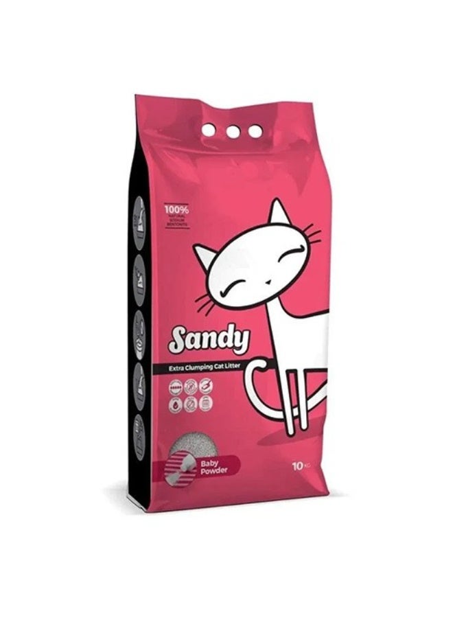Sandy Extra Clumping Cat Litter Baby Pawder 10 L