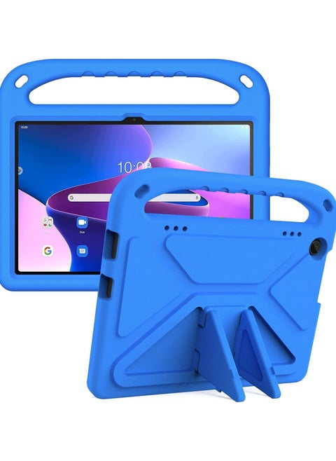 Compatible with Lenovo Tab M10 3rd Gen 10.1 inch (TB-328FU/TB-328XU) 2022 Kids Tablet Case - EVA Lightweight Shockproof Dropproof Handle Kickstand Protective Cover (Blue)