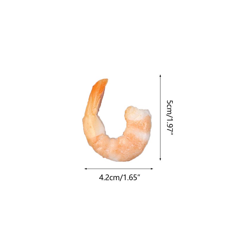 4PCS PVC Artificial Shrimp Model Simulation Food Display Toy Decorations - Image 5