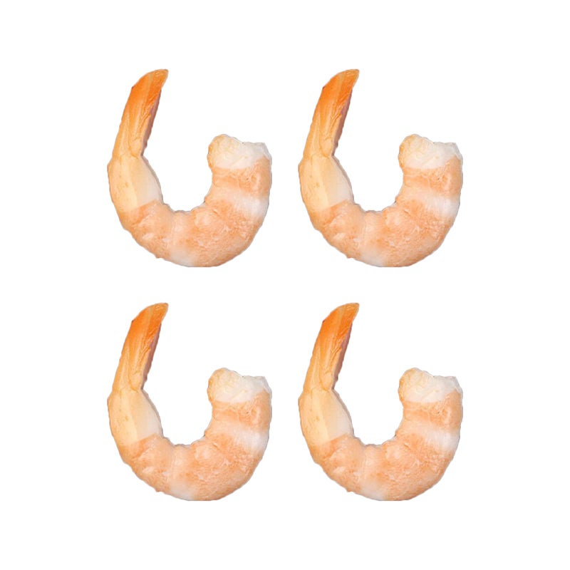 4PCS PVC Artificial Shrimp Model Simulation Food Display Toy Decorations - Image 2