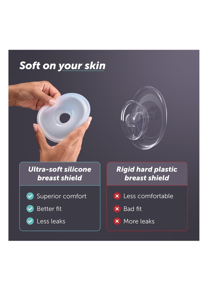 elvie Elvie Stride 2 - Wearable Breast Pump - Hospital-Grade, App-Controlled Double Breast Pump - Hands-Free, Wearable, Ultra-Quiet & Electric with 10-Settings & Rechargeable  - Image 3
