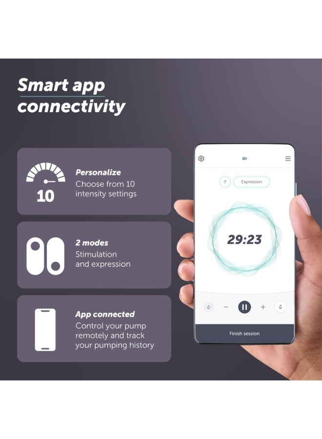 Elvie Stride 2 - Wearable Breast Pump - Hospital-Grade, App-Controlled Double Breast Pump - Hands-Free, Wearable, Ultra-Quiet & Electric with 10-Settings & Rechargeable - Image 5