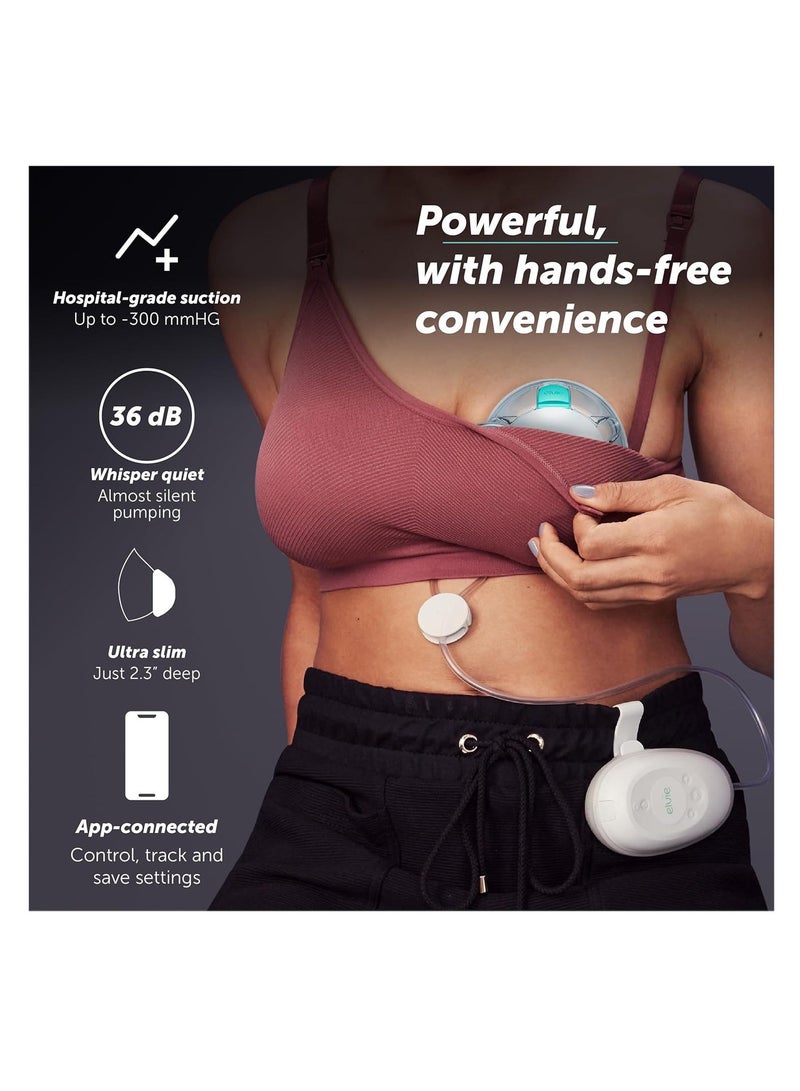 Elvie Stride 2 - Wearable Breast Pump - Hospital-Grade, App-Controlled Double Breast Pump - Hands-Free, Wearable, Ultra-Quiet & Electric with 10-Settings & Rechargeable - Image 2