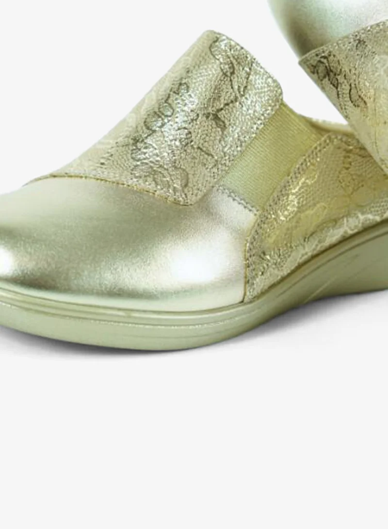 Zayna Gold 092-3174 Zayna Ladies Casual Slides 2418-32A Gold for Women | Best Price UAE