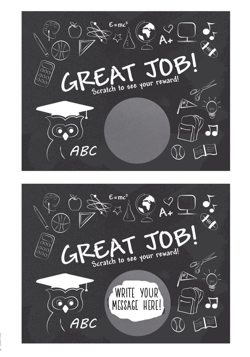 My Scratch Offs Scratch-Off Card Prizes for Students Teacher Rewards Supplies for The Classroom Back to School 50 Pack - Image 2