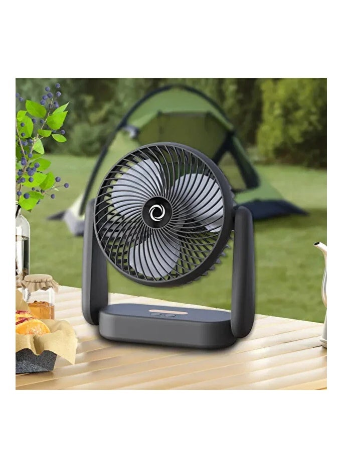 Ruay Smart rechargeable desk fan, portable mini USB fan with night light and 3 speed settings, quiet portable table fan, mini cooling fan for office - Image 2