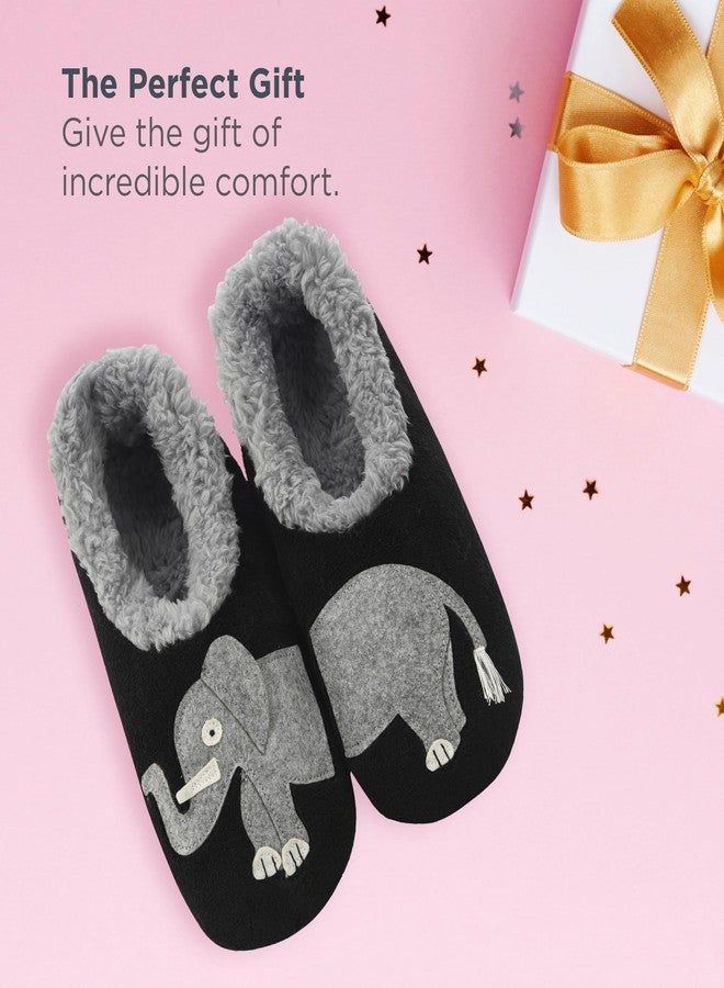 Snoozies Animal Slipper Socks for Women, Funny Animal and Fuzzy Slippers Soft Non-Slip with Sherpa Lining, Cute Slippers|ELE-L - Image 3