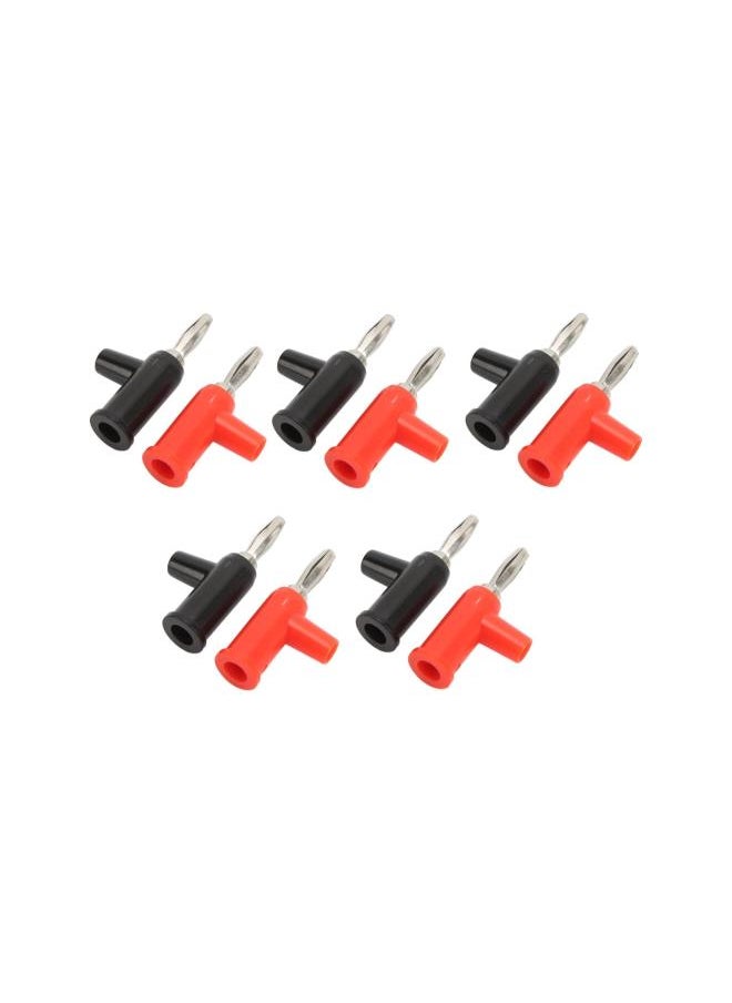 Generic - 10pcs 4mm Banana Plug Solderless Banana Plug Connector Audio Device Stackable Type - Image 1