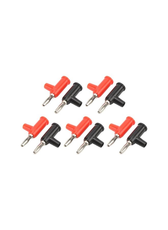 Generic - 10pcs 4mm Banana Plug Solderless Banana Plug Connector Audio Device Stackable Type - Image 1