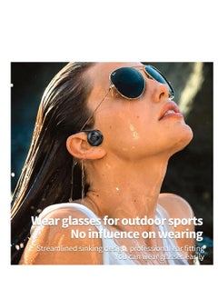 KASTWAVE Bone Conduction Headphones, Open Ear Waterproof Bluetooth Bone Conduction Earbuds, Ear Painless Long Battery Life for Sports, Working, Driving, White  - Image 3