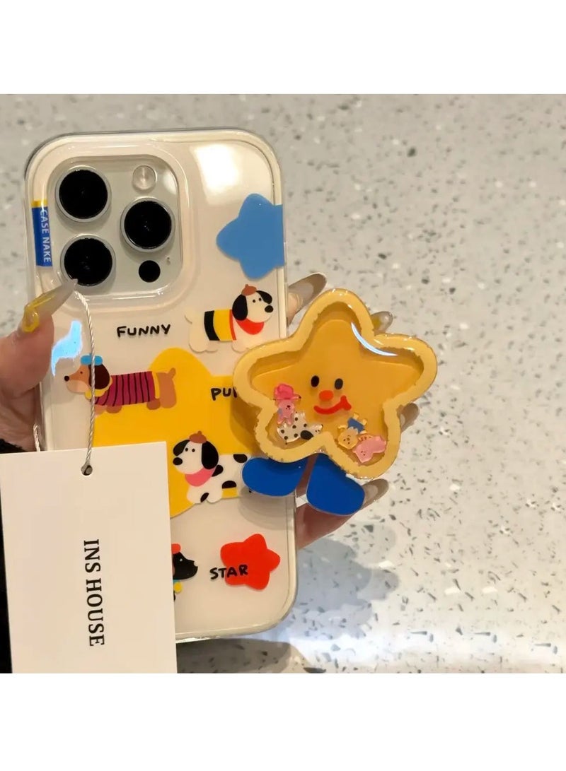 NIBEMINENT Protective TPU Case Cover For iPhone 17, Star Beret Puppy Single Shell With Stand