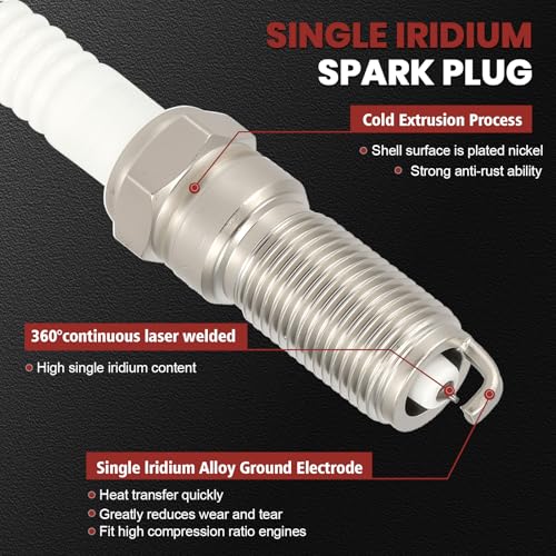 KacuYelin UF825 Ignition Coil Pack and Iridium Spark Plugs Set of 6 Compatible with F-150 2018-2021, Explorer 2020-2021, Transit-150/250/350/350, 3.3L 3.5L,Replace#,DG564,JL3Z-120 - Image 4