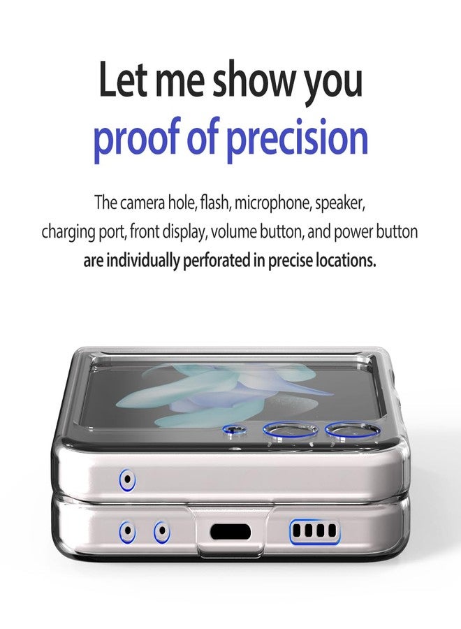 araree Nukin Samsung Galaxy Z Flip 5 Case, Transparent Ultra Thin Cover Slim Sturdy Scratchproof Hard PC Phone Case Minimalist Solid Sleek Designed for Galaxy Z Flip 5 5G - Clear - Image 5