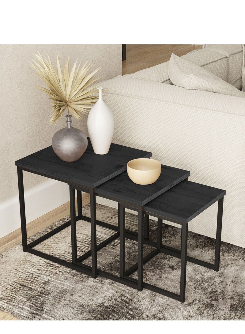 Home Gallery Metal Nesting Table 3-Piece - Image 3
