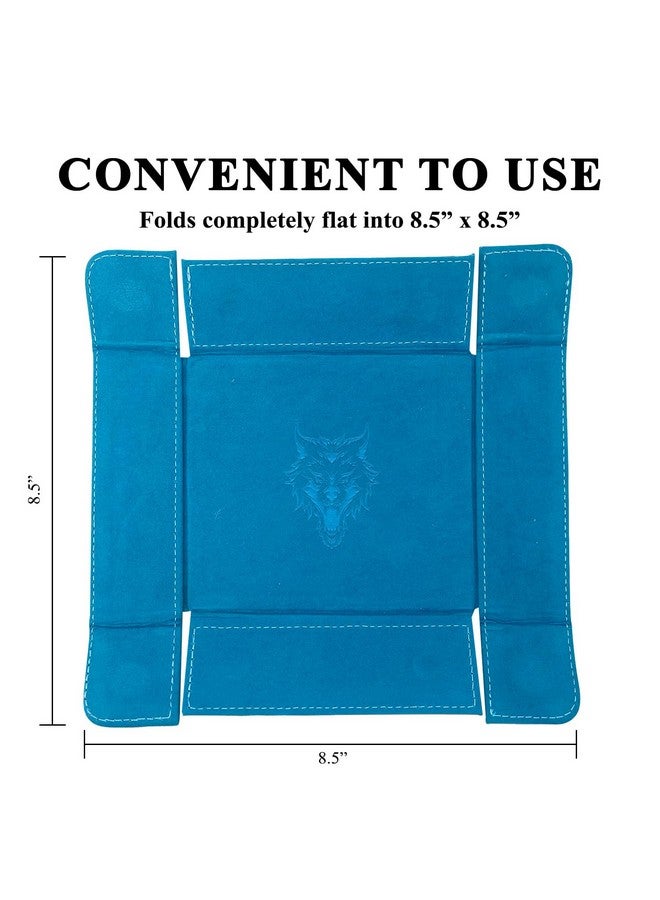 Norse Foundry Magnetic Folding Dice Tray - A Portable Option for Quieter Dice Rolling, or Dice Games, Perfect for Dice Enthusiasts, Playing Cards, RPG Players, and Dice Collectors (Blue) - Image 3