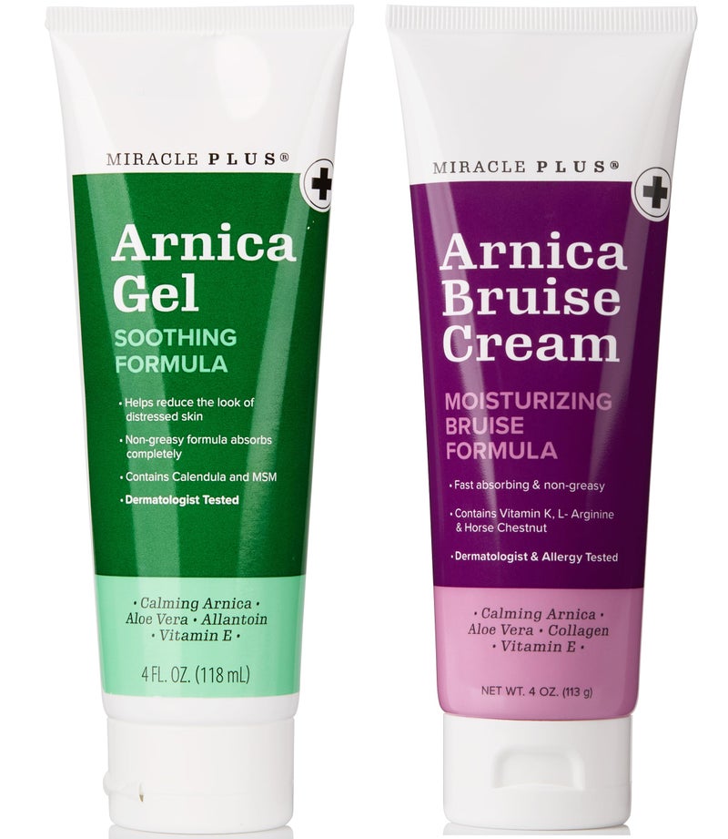 Miracle Plus Arnica Cream Bruise Relief Lotion Arnica Gel For Bruising And Swelling On Skin Extra Strength Vitamin K Cream With Horse Chestnut Moisturizing Bruise Formula Skin Care Gel 2pc Set