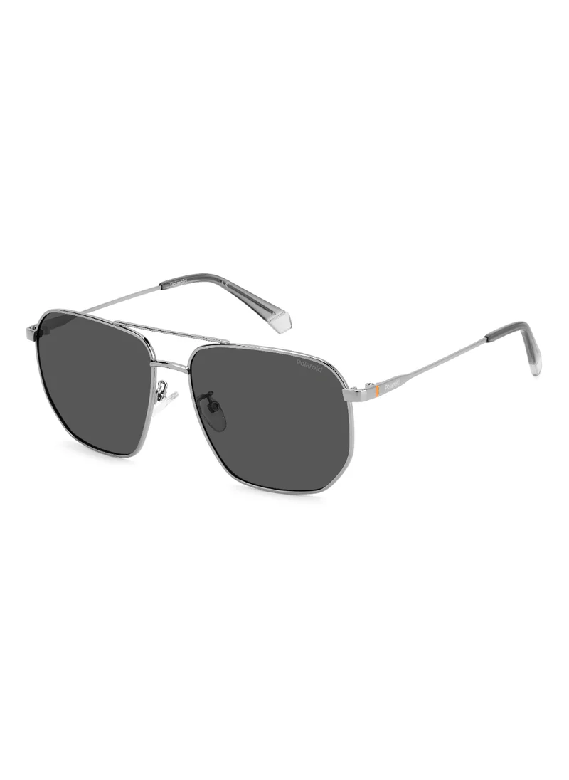 Polaroid Men's UV Protection Sunglasses Pld 4141/G/S/X Dark Ruthenium 51 - Lens Size: 59 Mm