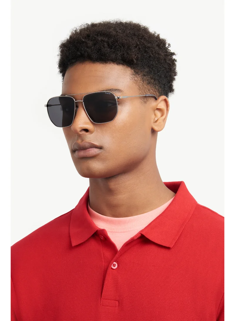 Polaroid Men's UV Protection Sunglasses Pld 4141/G/S/X Dark Ruthenium 51 - Lens Size: 59 Mm
