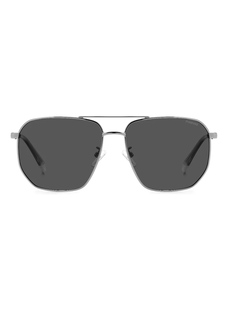 Polaroid Men's UV Protection Sunglasses Pld 4141/G/S/X Dark Ruthenium 51 - Lens Size: 59 Mm