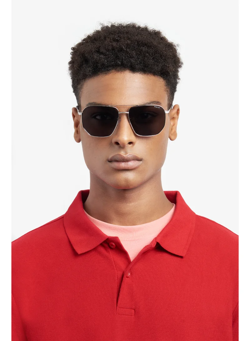 Polaroid Men's UV Protection Sunglasses Pld 4141/G/S/X Dark Ruthenium 51 - Lens Size: 59 Mm