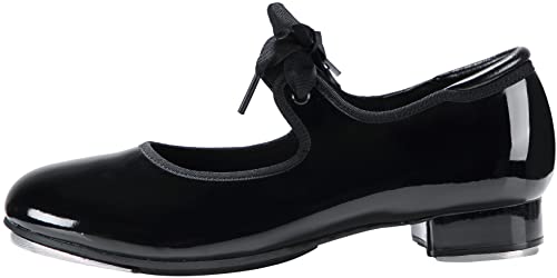 Linodes Leather/Patent Tap Shoe for Girls and Boys (Toddler/Little Kid/Big Kid)-Black-12.5M-Little Kid - Image 2