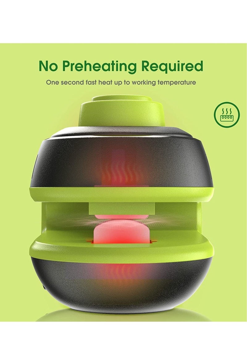 KASTWAVE Mini Bag Sealer 2 in 1 Heat Sealer For Snacks Rechargeable Handheld Plastic Bag Resealer, Vacuum Bag Sealing Machine Portable Keep Food Chips Cookies Fresh Black Green - Image 4