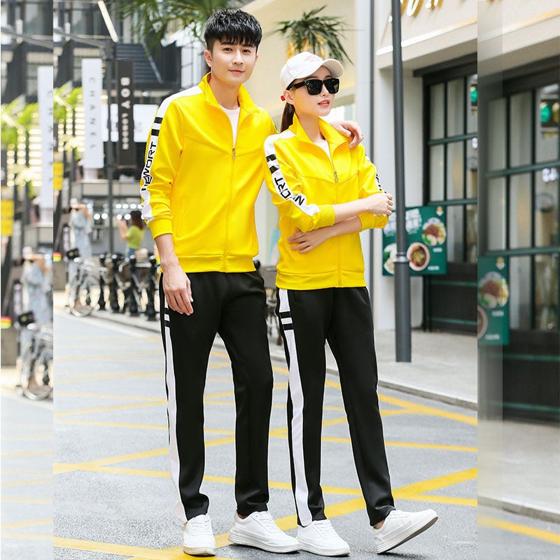 Couple Sports Suit Men'S Youth Stand Collar Sportswear Women'S Running Group Activity School Uniform - Image 5