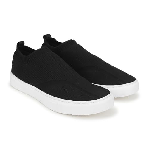 YOHO FreeStep spacious and casual slip on shoes | Comfortable for long hours of walking | Outperforms memory foam | Arch support Insole | Classic Black - UK 6 - Image 1