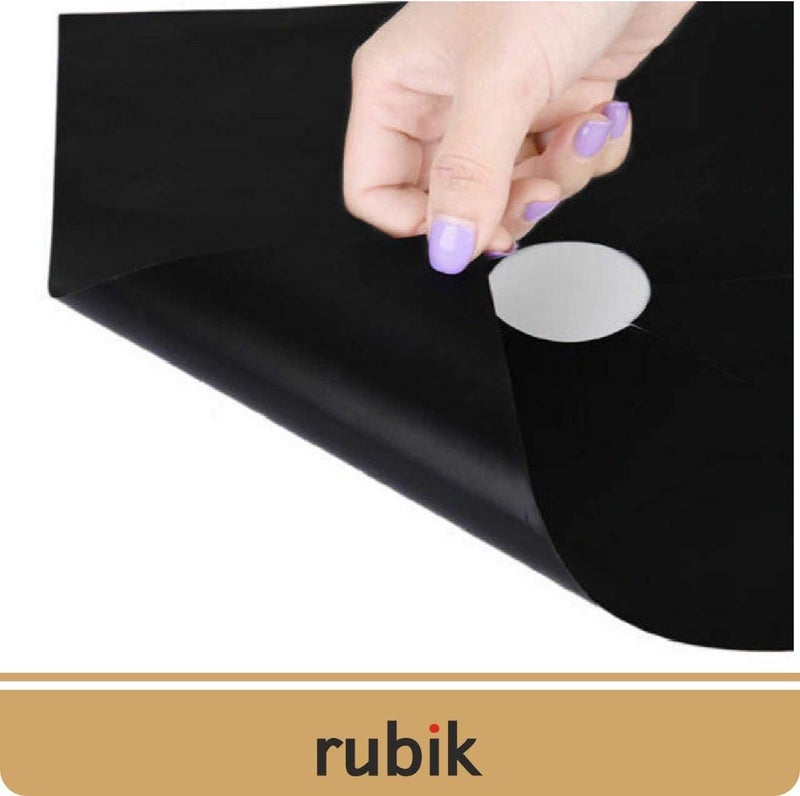 Rubik 4 pcs Gas Stove Burner Covers, Non-Stick Gas Range Protectors Reusable Aluminum Foil Cover Liner Mat Pad - Dishwasher Safe, Black - Image 5