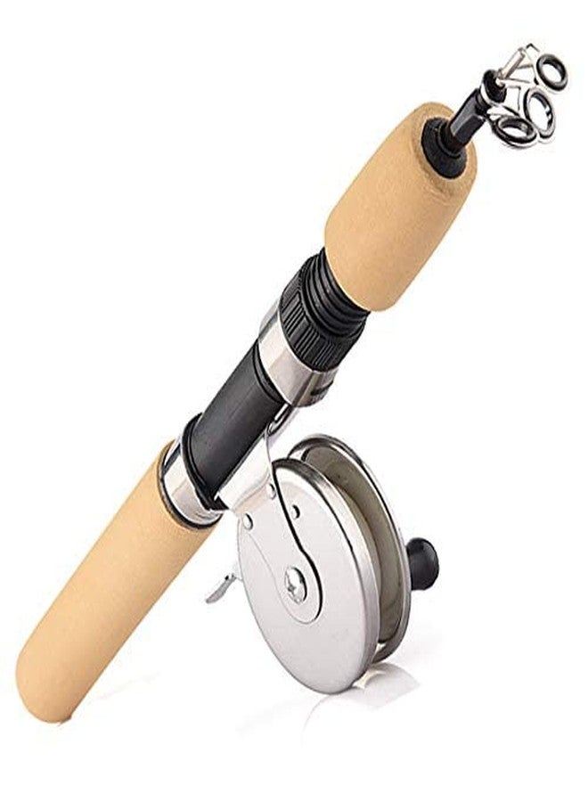AUF Portable Ice Fishing Rod Fish Shrimp Fishing Tackle Pole Winter Rod 75cm with Reel - Image 1