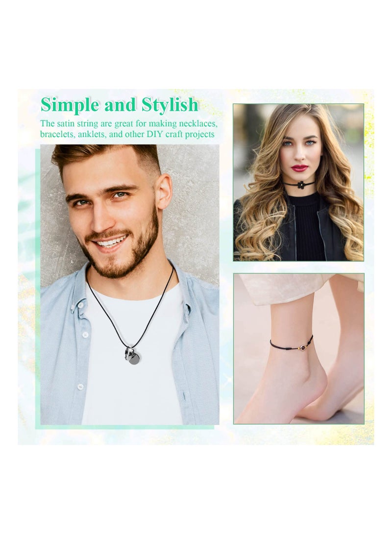 SYOSI Black Nylon String 0.8mm Nylon Thread Chinese Knotting Cord Tarred Twine Outdoor String for Braided Bracelets, Beading, Necklaces, Macrame Craft, Wind Chime, Blinds, Jewelry Making - Image 2