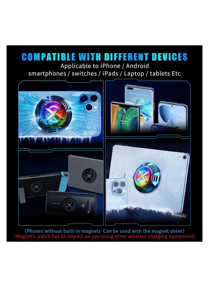 SYOSI - Phone Cooler, for Gaming Streaming Radiator, Portable Cell Phone Radiator, Semiconductor Cooling Ideal Fit for Android Ipad Iphone, Compatible with Magsafe, for Smartphone/Tablet/Ipad(1 Pack) - Image 1