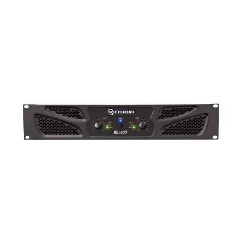 Crown Two-channel-300W at 4Ω Power Amplifier, Black, 300-Watts (XLi800) - Image 1