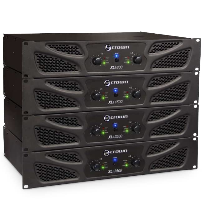 Crown Two-channel-300W at 4Ω Power Amplifier, Black, 300-Watts (XLi800) - Image 4