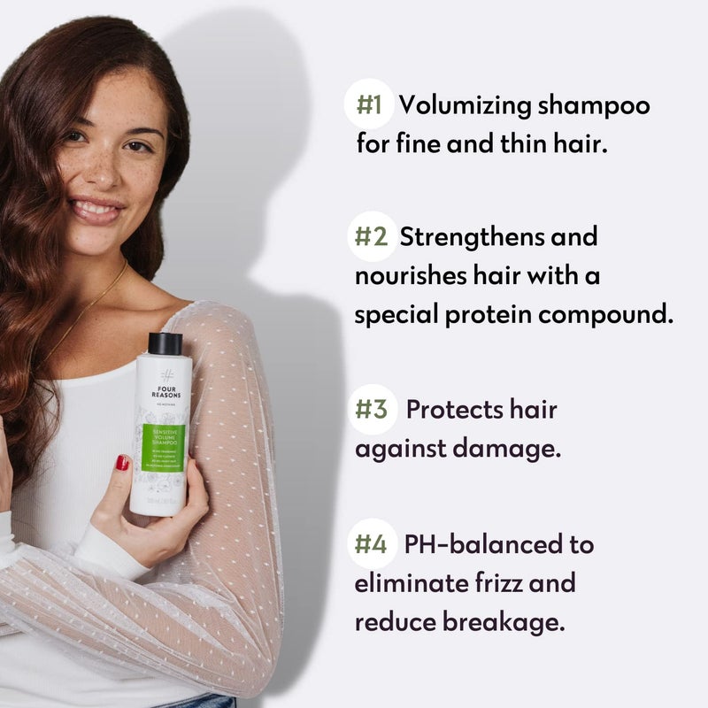No nothing Sensitive Volumizing Shampoo - Fragrance Free - Hypoallergenic, Vegan, Paraben Free - Unscented Volume Shampoo for Sensitive Scalp and Skin â€“ 10.15 oz - Image 3