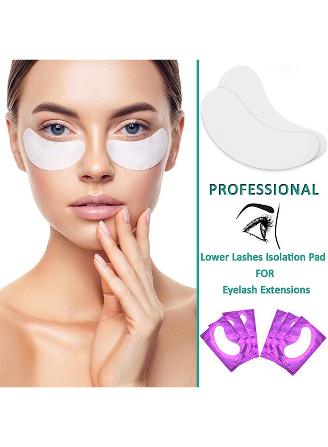 HS Under Eye Pads, 50 Pairs Eyelash Extension Lint Free Gel Patches For Beauty Salon False Eyelash Extensions Grafting (Purple) - Image 4
