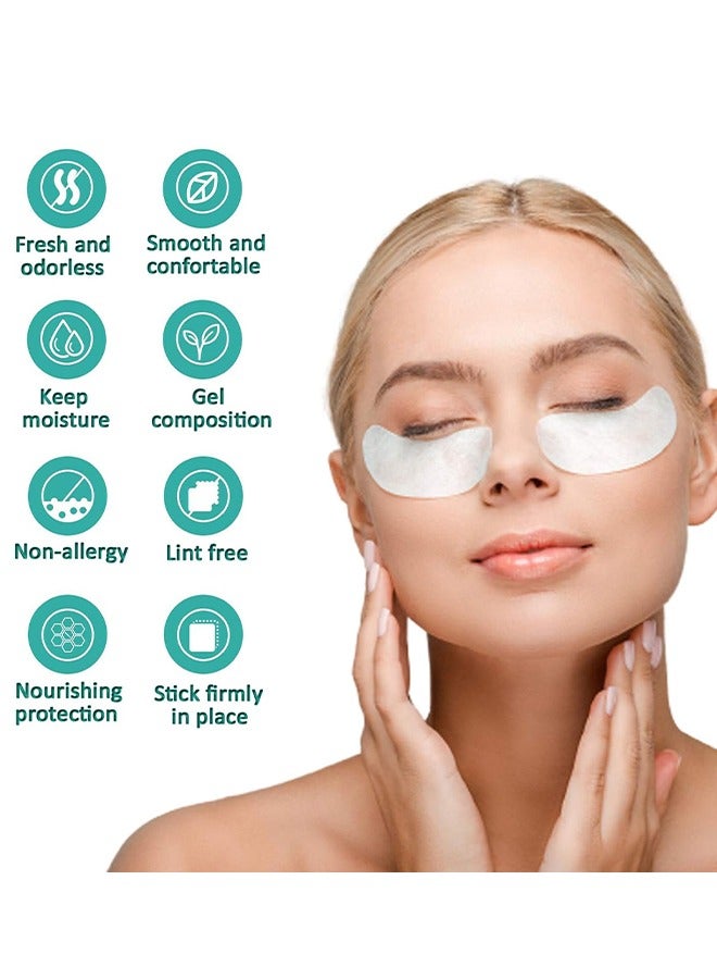 HS Under Eye Pads, 50 Pairs Eyelash Extension Lint Free Gel Patches For Beauty Salon False Eyelash Extensions Grafting (Purple) - Image 5