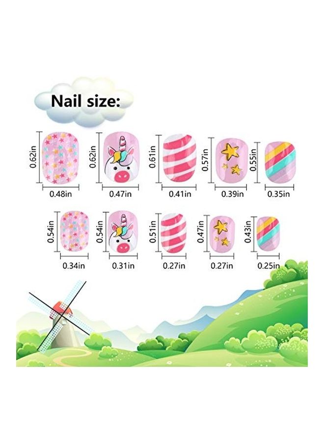 NIBEMINENT 120-Piece Fake Artificial Fingernails Multicolour - Image 3