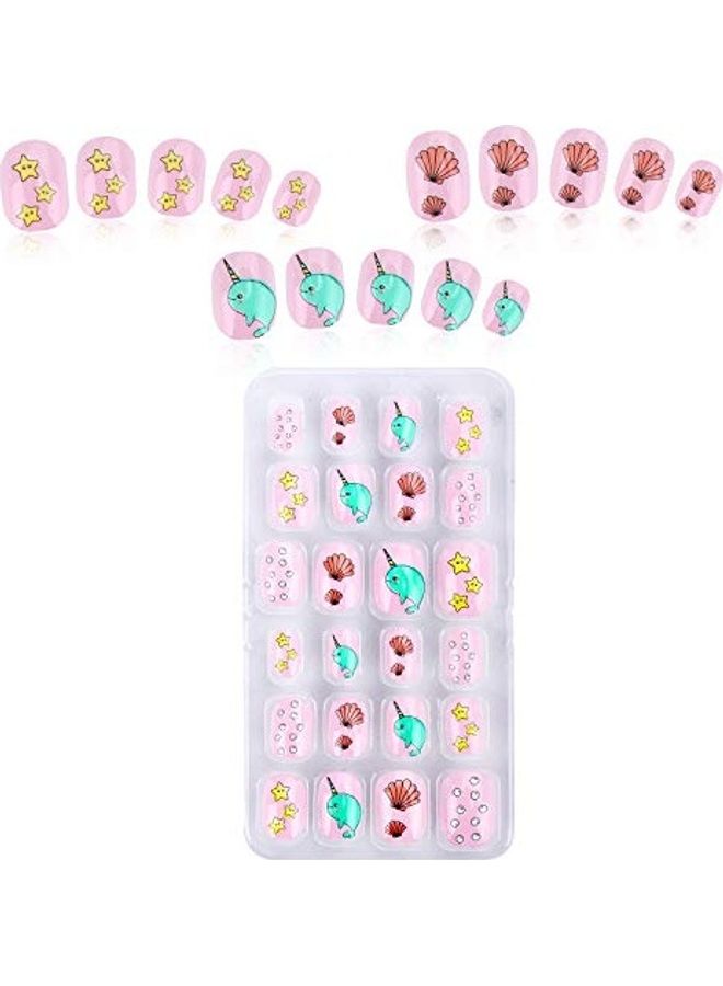NIBEMINENT 120-Piece Fake Artificial Fingernails Multicolour - Image 2