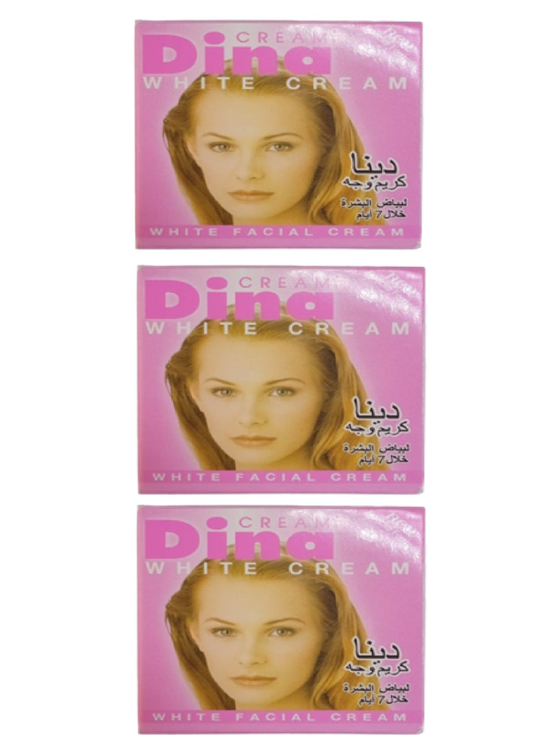 3 Pieces Of White Facial Cream