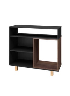 Home Box Wooden Storage Cabinet Cupboard  - Mdp 15Mm Color Black/Nutbrown 35 x 90 x 80.5 cm  - Image 3