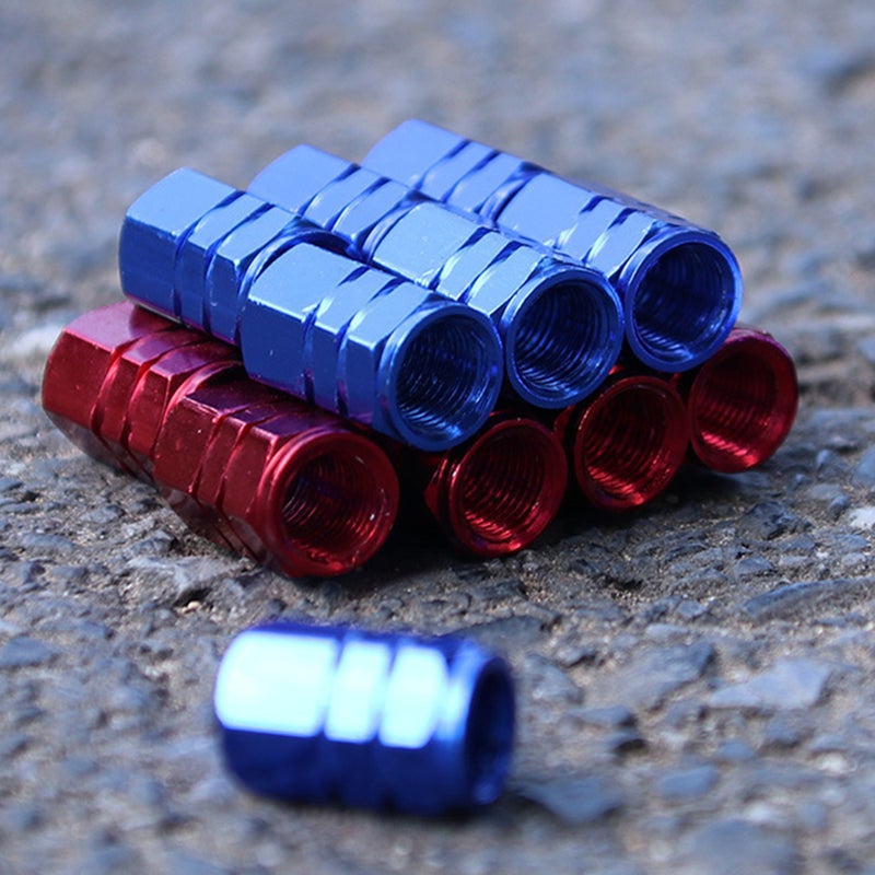 8 Pcs Aluminum Alloy Car Tire Stem Caps Round Style Air Covers( ) - Image 4