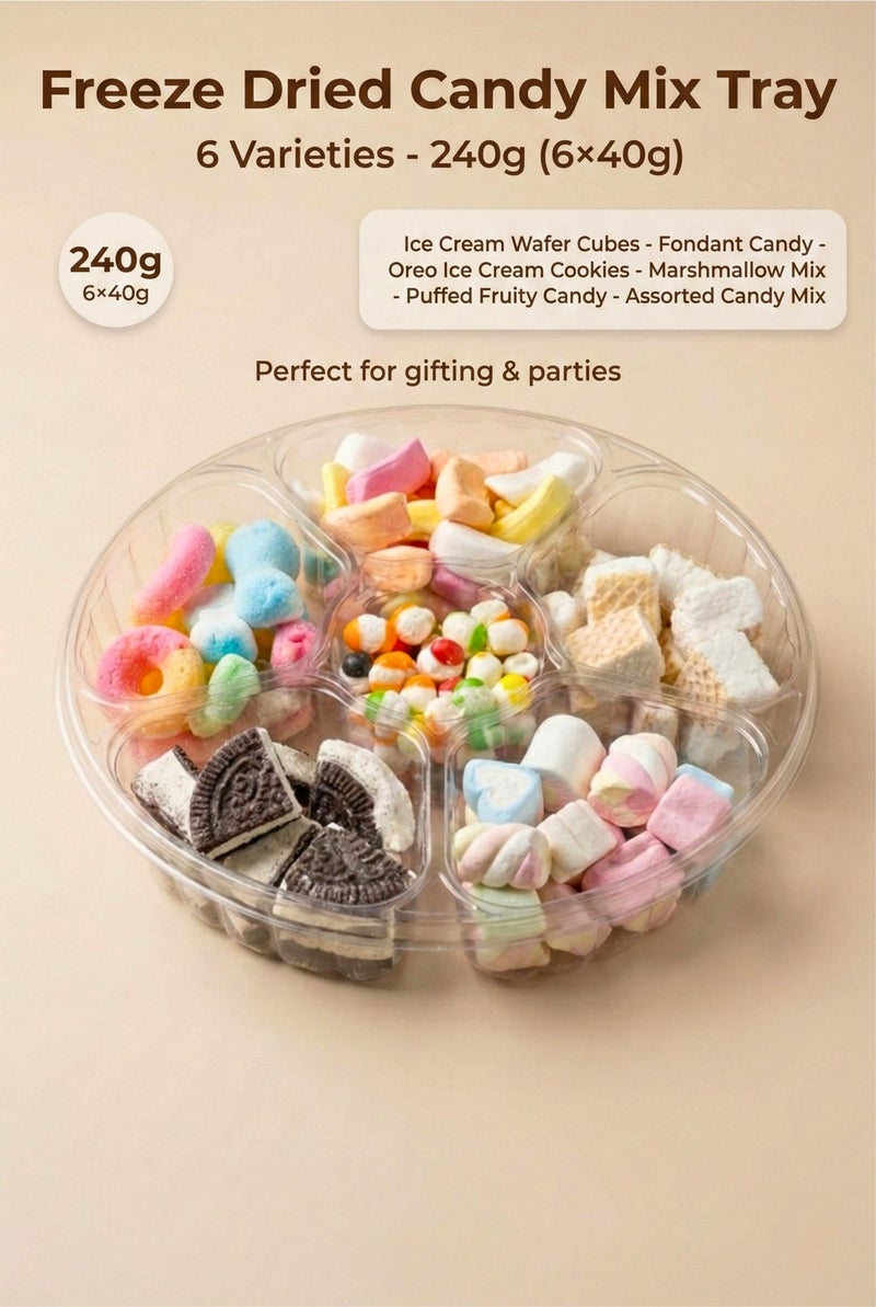 LAVA ROASTERY COMPANY L.L.C Freeze Dried Candy Mix Tray – 6 Varieties, 240g (6×40g), Crunchy Assorted Sweets - Image 2
