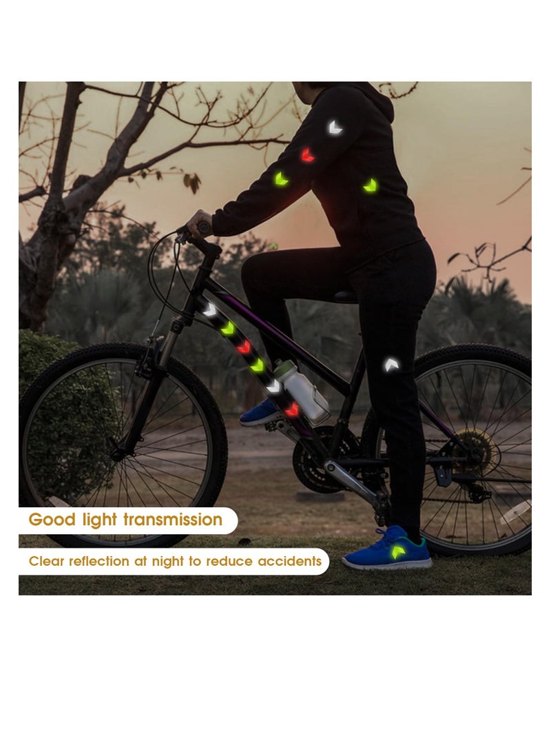 SUNSAR 30Pcs Warning Reflective Stickers - 3 Colors Safety Reflective Sticker Waterproof Reflector Sticker Reflective Tape Sticker for Vehicle, Bicycles, Motorcycles, Clothing - Image 4