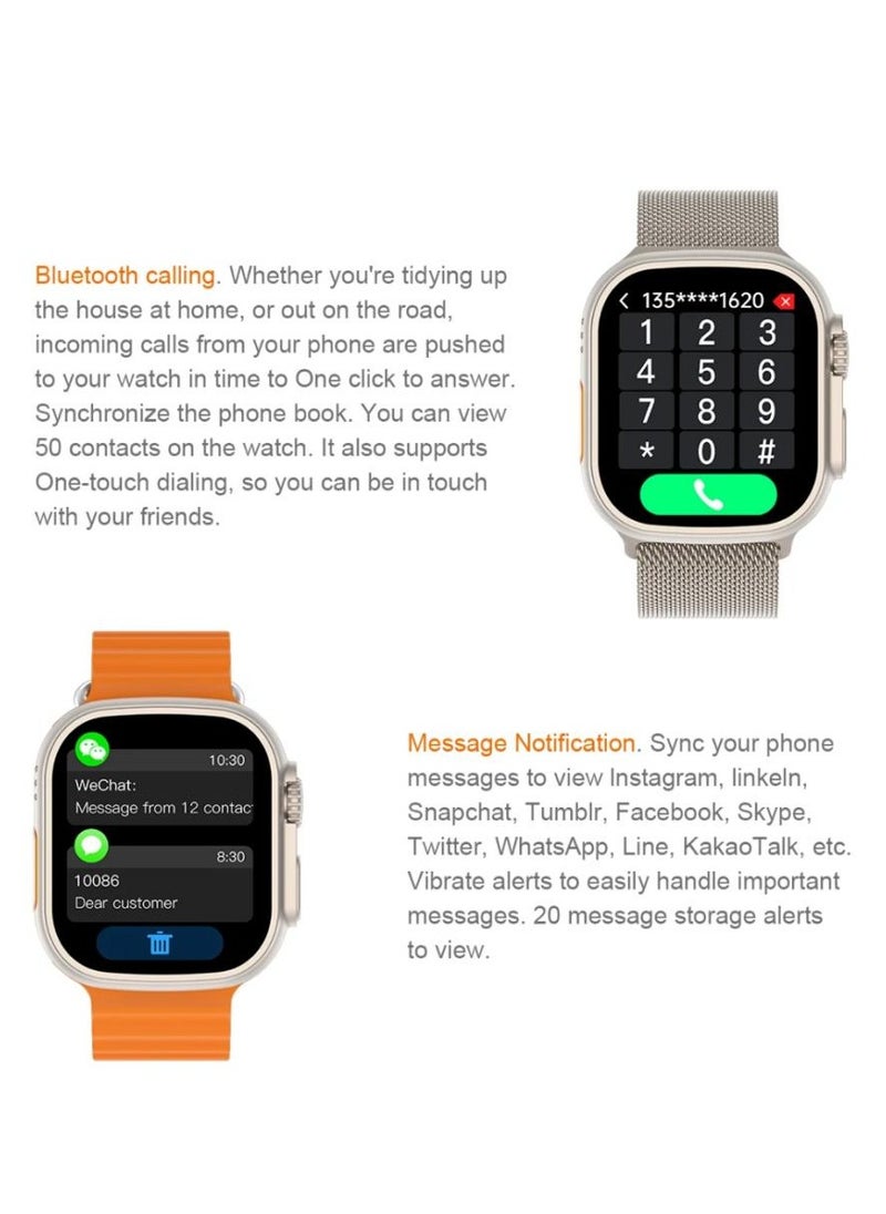 Generic - QS8 Ultra SmartWatch with 2.2 inch screen supports all Android and ios devices - Image 1