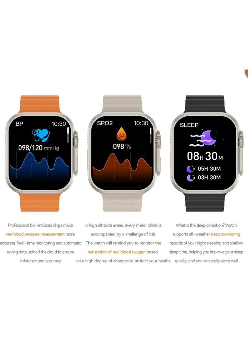 Generic - QS8 Ultra SmartWatch with 2.2 inch screen supports all Android and ios devices - Image 1
