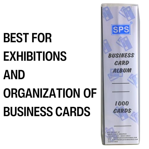 Skrill 1000 Card Visiting Card Holder, Business, Credit, Debit, ID Card Holder/Organizer Holds 1000 Cards (Black) - Image 5